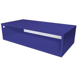 ABC MEUBLES Cube de rangement bois 100x50 cm - - Bleu foncé - / - Bleu foncé