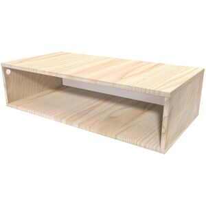 ABC MEUBLES Cube de rangement bois 100x50 cm - - Brut - / - Brut