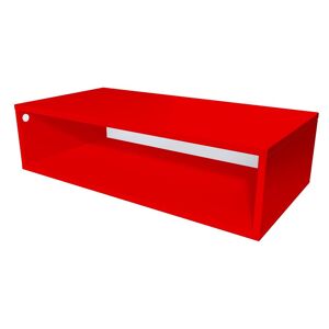 ABC MEUBLES Cube de rangement bois 100x50 cm - - Rouge