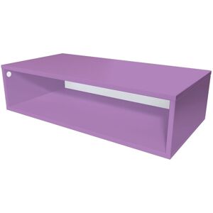 ABC MEUBLES Cube de rangement bois 100x50 cm - - Lilas