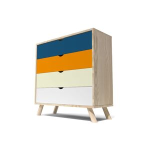 ABC MEUBLES Commode Scandinave bois Viking Bleu, Orange, Ivoire, Blanc - - Bleu pétrole, Orange, Ivoire, Blanc - / - Bleu pétrole, Orange, Ivoire, Blanc - Publicité