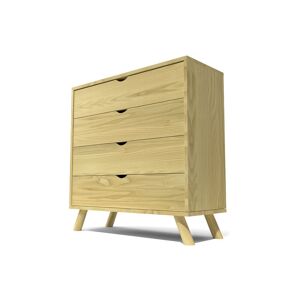 ABC MEUBLES Commode Scandinave en bois massif Viking Miel