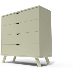 ABC MEUBLES Commode Scandinave en bois massif Viking - - Moka - / - Moka