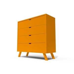 ABC MEUBLES Commode Scandinave en bois massif Viking - - Orange - / - Orange