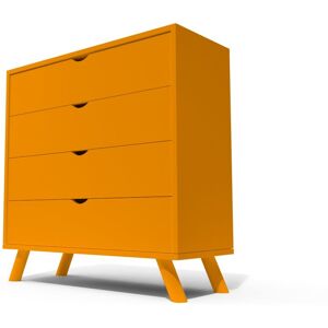 ABC MEUBLES Commode Scandinave en bois massif Viking Orange