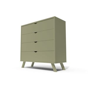 ABC MEUBLES Commode Scandinave en bois massif Viking - - Taupe - / - Taupe