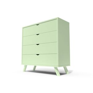 ABC MEUBLES Commode Scandinave en bois massif Viking - - Vert Pastel - / - Vert Pastel