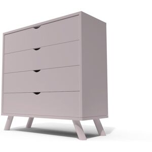 ABC MEUBLES Commode Scandinave en bois massif Viking - - Violet Pastel - / - Violet Pastel