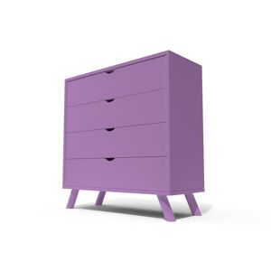 ABC MEUBLES Commode Scandinave en bois massif Viking - - Lilas - / - Lilas