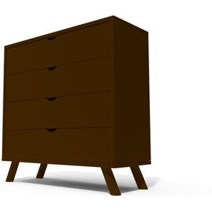 ABC MEUBLES Commode Scandinave en bois massif Viking - - Wengé - / - Wengé - Publicité