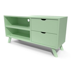 ABC MEUBLES Meuble TV Scandinave bois Viking - - Vert Pastel - / - Vert Pastel