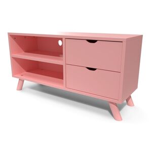 ABC MEUBLES Meuble TV Scandinave bois Viking - - Rose Pastel - / - Rose Pastel