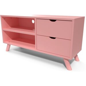 ABC MEUBLES Meuble TV Scandinave bois Viking - - Rose Pastel