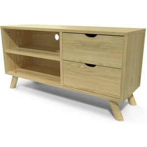 ABC MEUBLES Meuble TV Scandinave bois Viking - - Miel