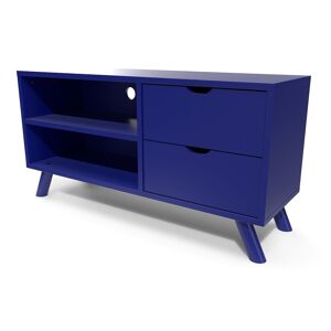 ABC MEUBLES Meuble TV Scandinave bois Viking - - Bleu foncé - / - Bleu foncé