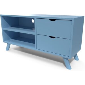 ABC MEUBLES Meuble TV Scandinave bois Viking - - Bleu Pastel - / - Bleu Pastel