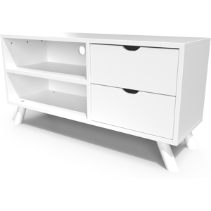 ABC MEUBLES Meuble TV Scandinave bois Viking - - Blanc