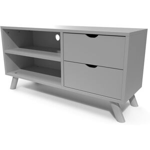 ABC MEUBLES Meuble TV Scandinave bois Viking - - Gris - / - Gris