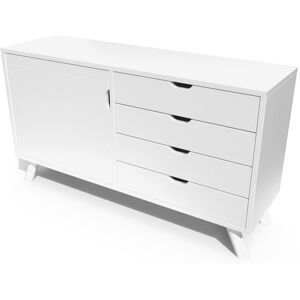 ABC MEUBLES Buffet scandinave bois Viking - - Blanc