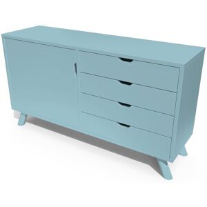 ABC MEUBLES Buffet scandinave bois Viking - - Bleu Pastel - / - Bleu Pastel