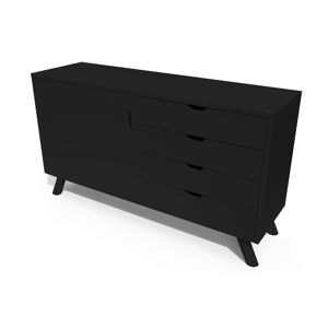 ABC MEUBLES Buffet scandinave bois Viking - - Noir - / - Noir