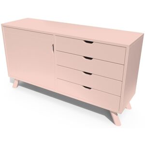 ABC MEUBLES Buffet scandinave bois Viking - - Rose Pastel - / - Rose Pastel