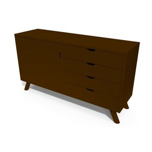 ABC MEUBLES Buffet scandinave bois Viking - - Wengé - / - Wengé