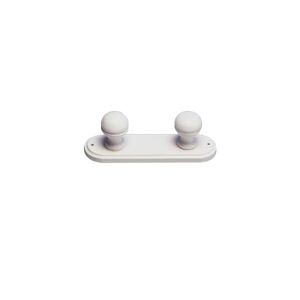 ABC MEUBLES Porte manteaux bois 2 pateres Blanc