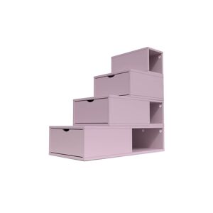 ABC MEUBLES Escalier Cube de rangement hauteur 100 cm - - Violet Pastel - / - Violet Pastel