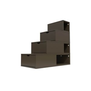 ABC MEUBLES Escalier Cube de rangement hauteur 100 cm - - Wengé