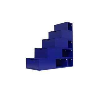 ABC MEUBLES Escalier Cube de rangement hauteur 125 cm - - Bleu foncé - / - Bleu foncé