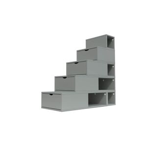 ABC MEUBLES Escalier Cube de rangement hauteur 125 cm - - Gris