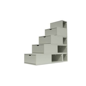 ABC MEUBLES Escalier Cube de rangement hauteur 125 cm - - Moka - / - Moka
