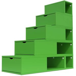 ABC MEUBLES Escalier Cube de rangement hauteur 125 cm Vert