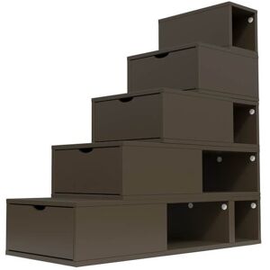 ABC MEUBLES Escalier Cube de rangement hauteur 125 cm - - Wengé - / - Wengé