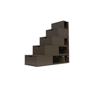 ABC MEUBLES Escalier Cube de rangement hauteur 125 cm Wenge