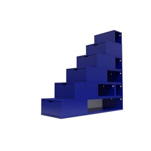 ABC MEUBLES Escalier Cube de rangement hauteur 150cm - - Bleu foncé
