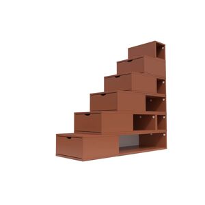 ABC MEUBLES Escalier Cube de rangement hauteur 150cm Chocolat