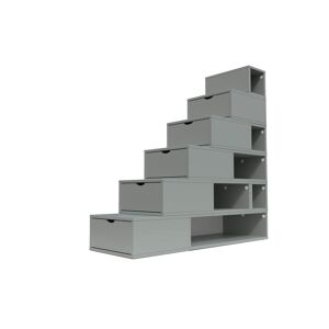 ABC MEUBLES Escalier Cube de rangement hauteur 150cm - - Gris
