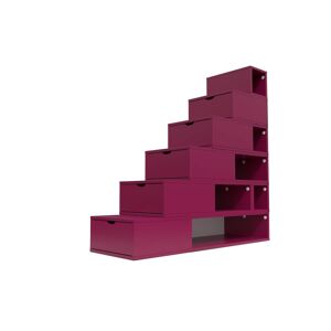 ABC MEUBLES Escalier Cube de rangement hauteur 150cm - - Prune