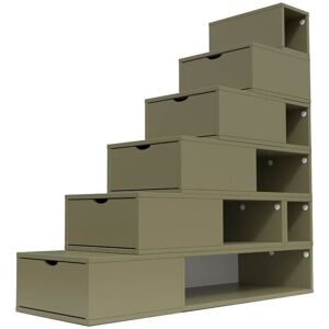 ABC MEUBLES Escalier Cube de rangement hauteur 150cm Taupe