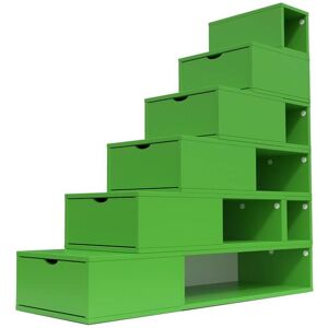 ABC MEUBLES Escalier Cube de rangement hauteur 150cm - - Vert - / - Vert