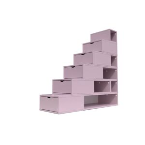 ABC MEUBLES Escalier Cube de rangement hauteur 150cm - - Violet Pastel - / - Violet Pastel