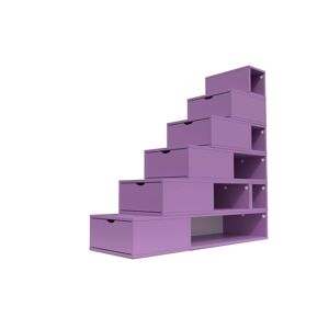 ABC MEUBLES Escalier Cube de rangement hauteur 150cm - - Lilas