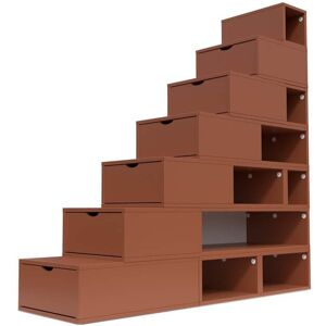 ABC MEUBLES Escalier Cube de rangement hauteur 175 cm - - Chocolat - / - Chocolat