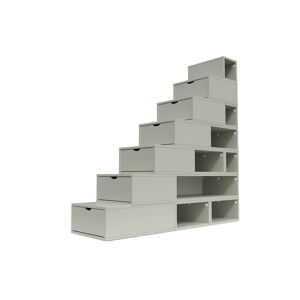 ABC MEUBLES Escalier Cube de rangement hauteur 175 cm - - Moka - / - Moka