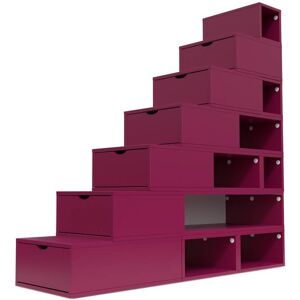 ABC MEUBLES Escalier Cube de rangement hauteur 175 cm - - Prune