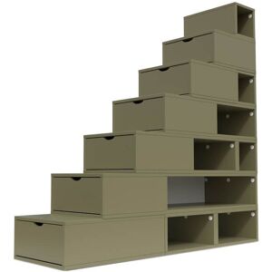 ABC MEUBLES Escalier Cube de rangement hauteur 175 cm - - Taupe - / - Taupe