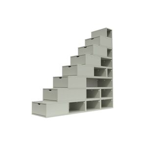 ABC MEUBLES Escalier Cube de rangement hauteur 200 cm - - Moka - / - Moka