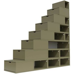 ABC MEUBLES Escalier Cube de rangement hauteur 200 cm - - Taupe - / - Taupe